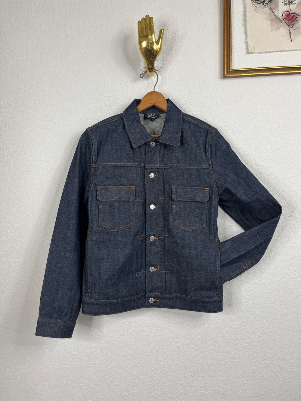 A.P.C. Selvedge Denim Work Jacket Japanese Selvedge Jean